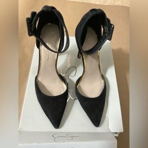 Jessica Simpson black suede stiletto